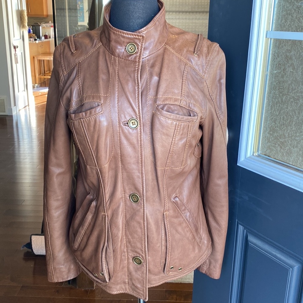 Marc New York Andrew Marc Lambskin Leather Jacket
